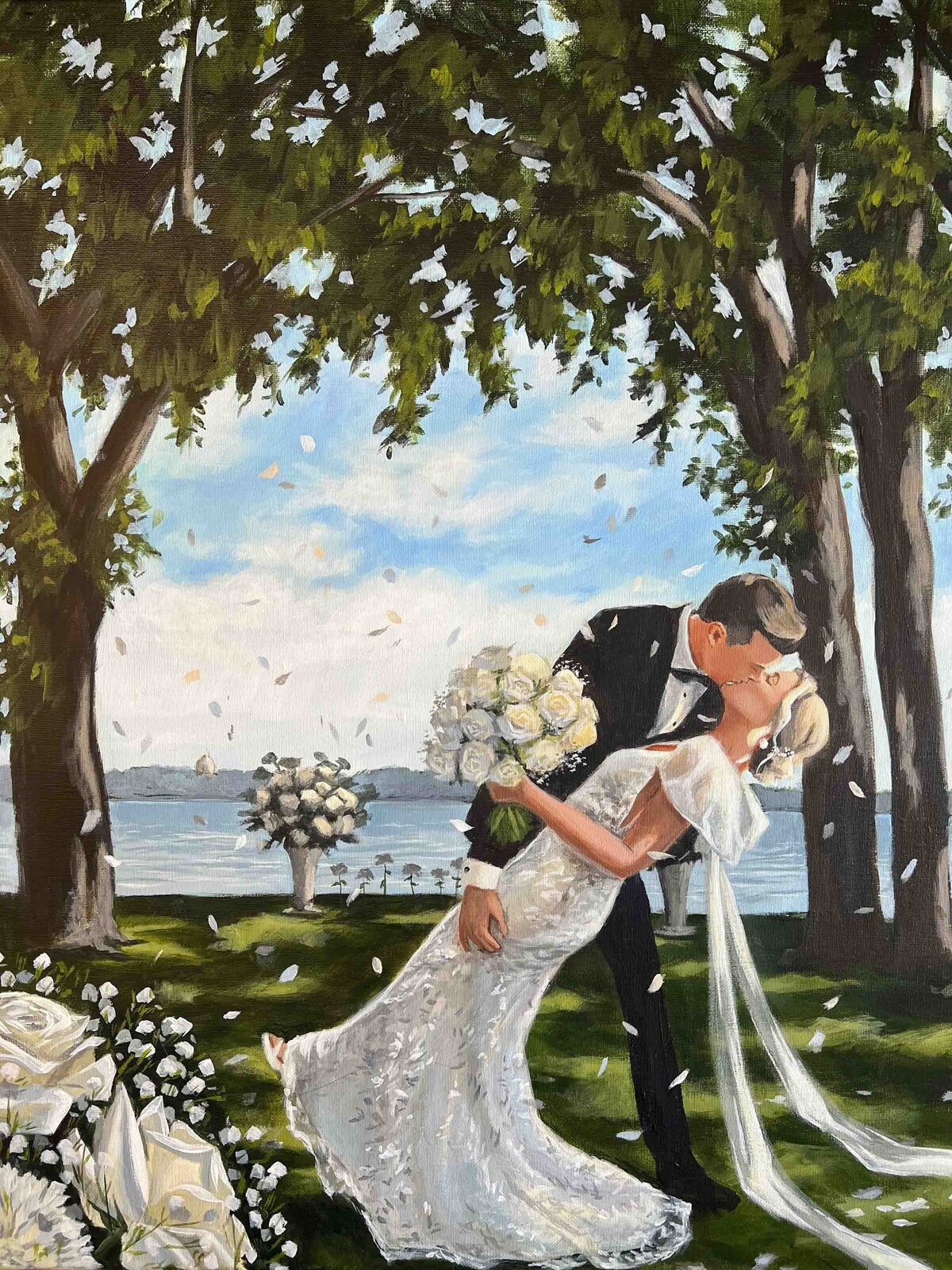 Bishops Bay Country Club Live Wedding Painting