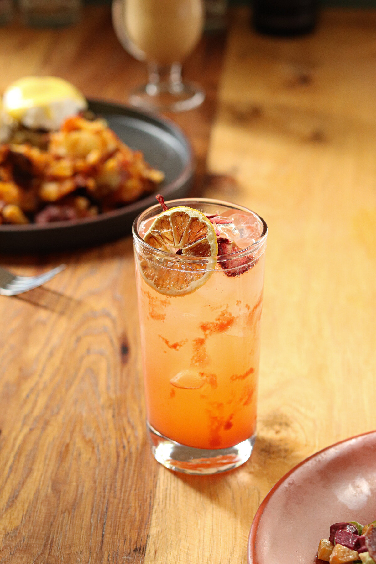 an orange cocktail drink