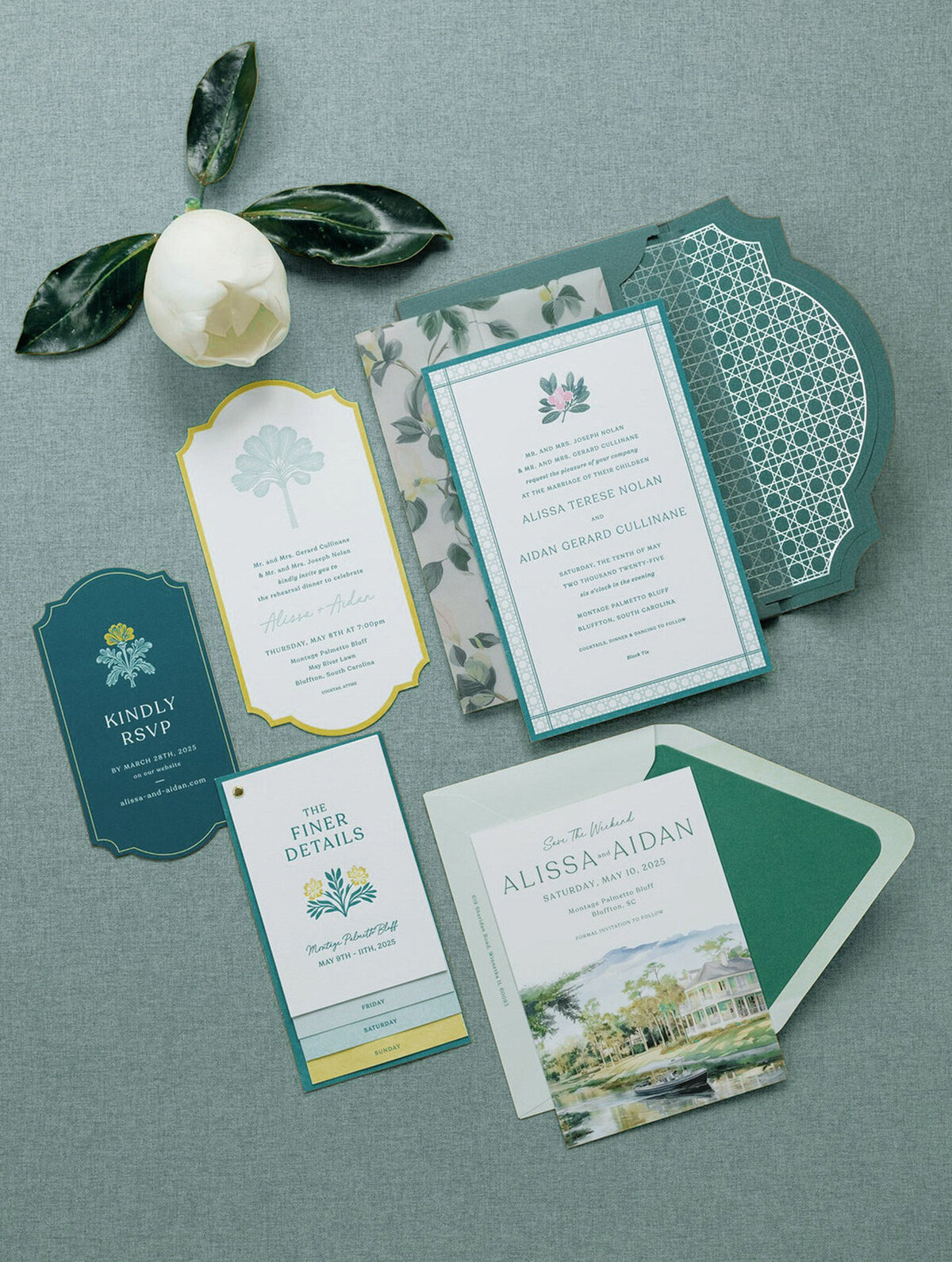 Palmetto Bluff Wedding Invitations by @gobelladesign gobella.com 12