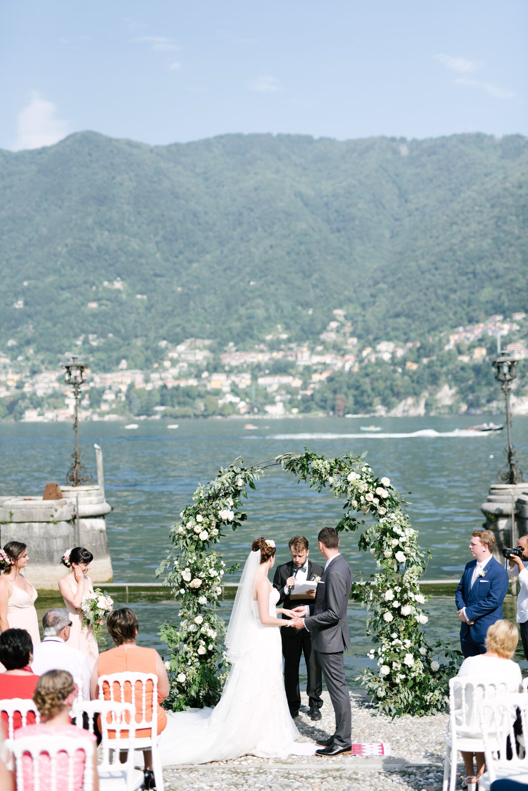 Wedding ceremony in lake como, villa erba