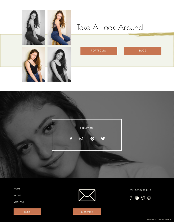 call to action, modeling website template