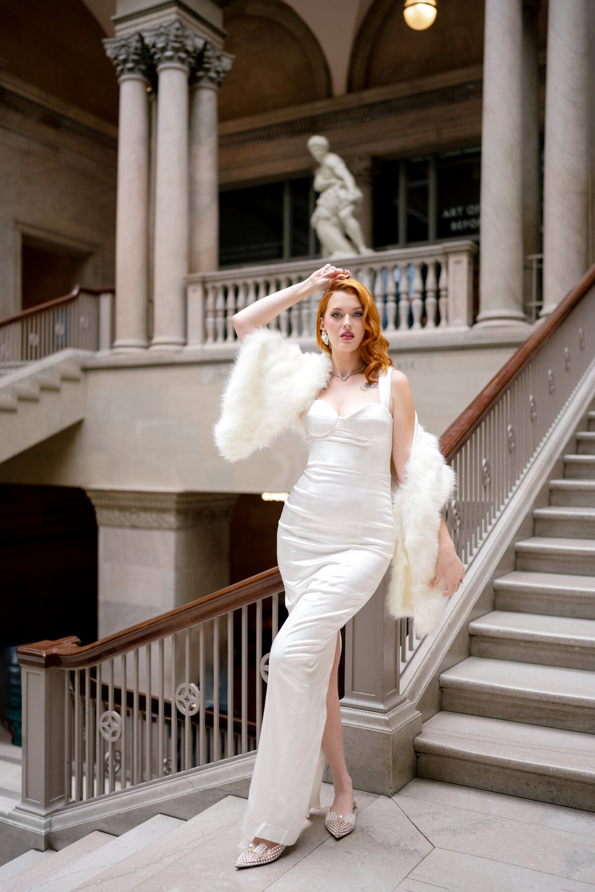 Berlez-Aspen-Avenue-Chicago-Wedding-Photographer-Glam-Atelier-Clair-De-Lune-Vintage-Bob-Mackie-Sheer-Beaded-Gown-Luxury-Engagement-Art-Institute-of-Chicago-South-Garden-77