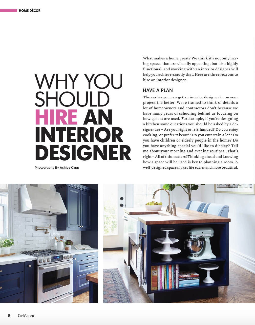 Why you should hire an interior designer article in Curb Appeal Magazine - Toronto