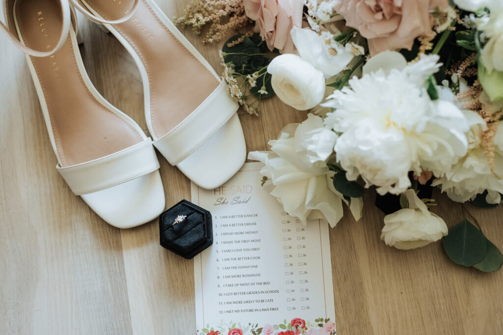 Bridal getting ready details designed by More Events Co, featured on the Brontë Bride Vendor Guide.