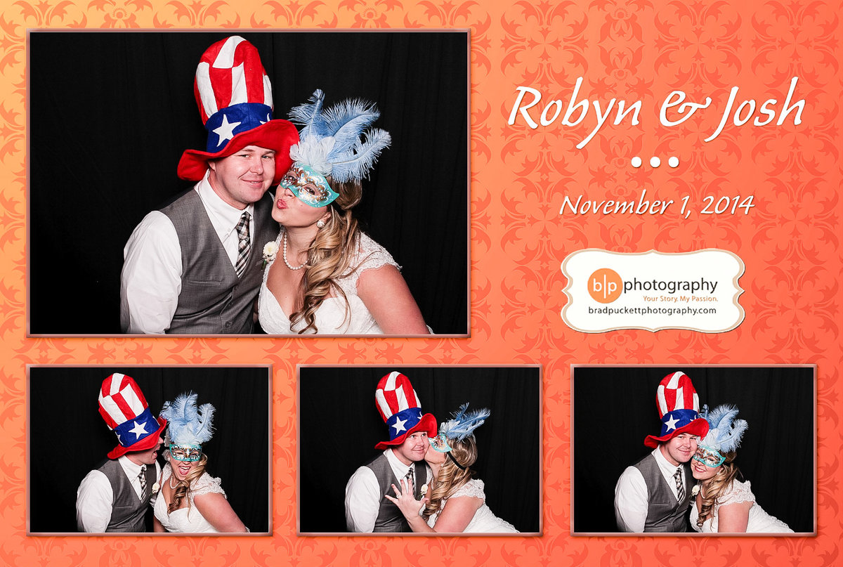 Robyn and Josh's photo booth rental for their wedding reception in Semmes, Alabama.