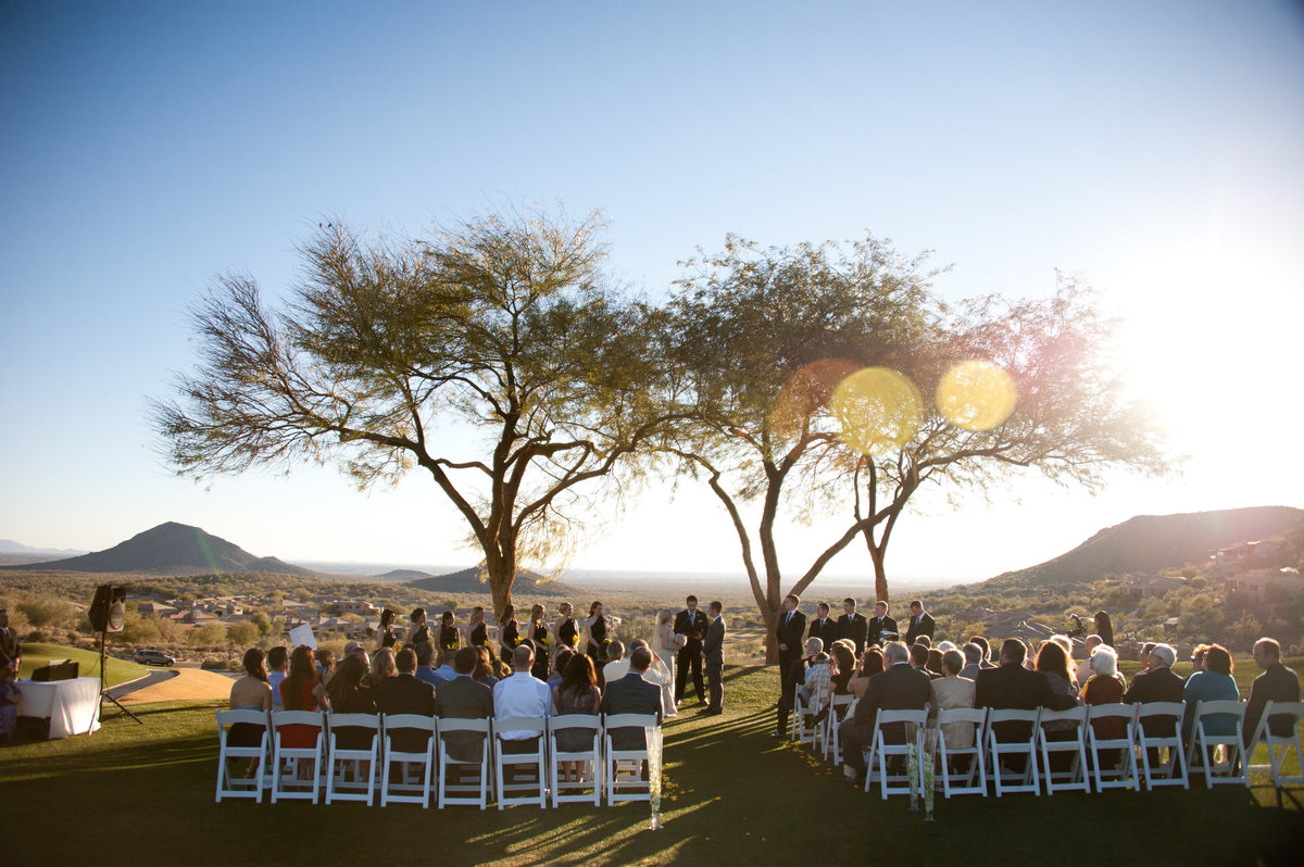 Palm Springs outdoor wedding ceremony. Wedding ceremony during golden hour in Palm Springs. Inland Empire Outdoor wedding. Palm Springs outdoor photographer.