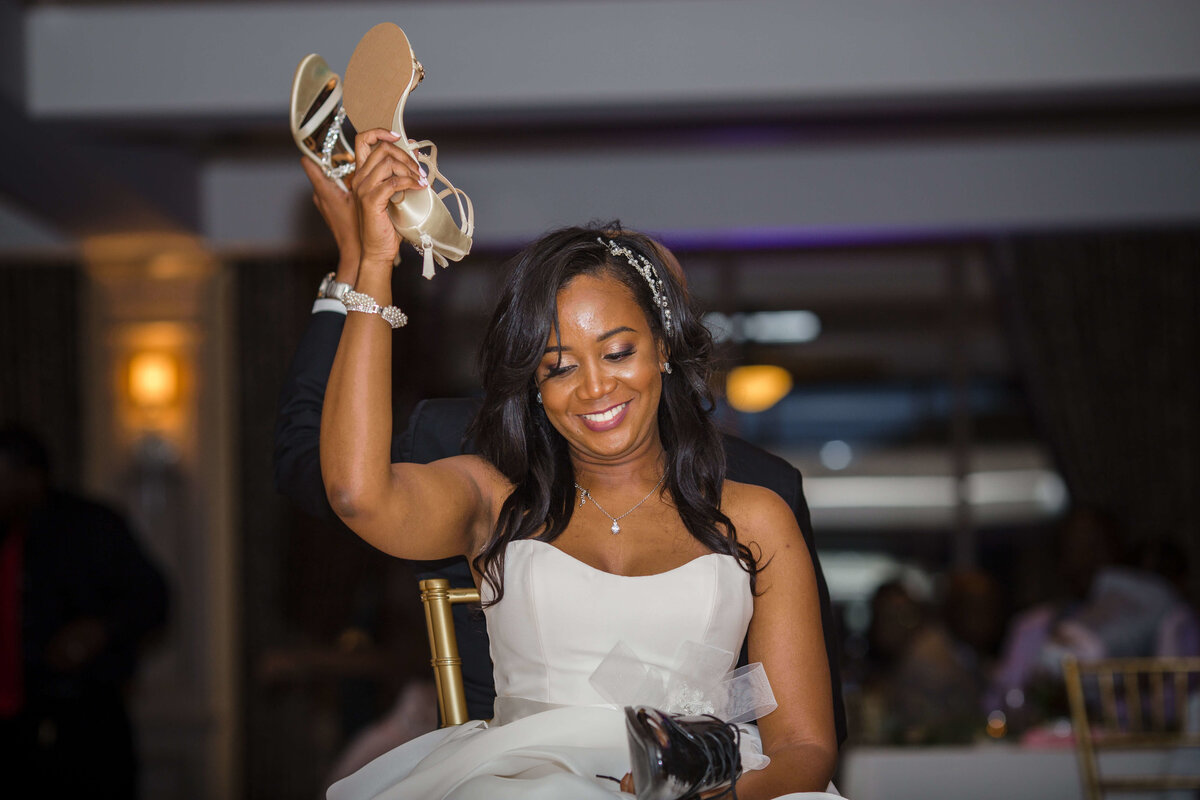 black bride shoe game