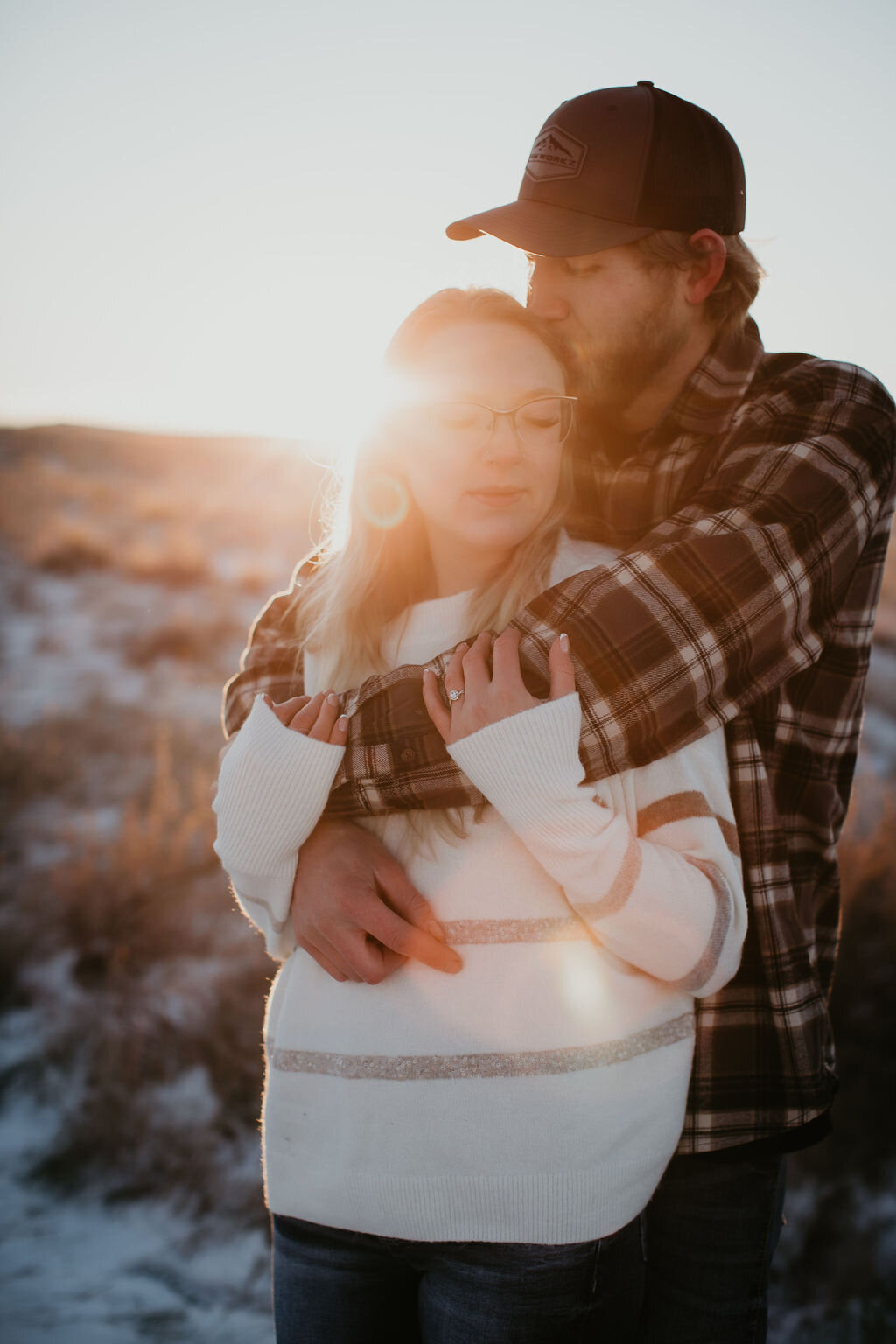 Engagement photography at sunset