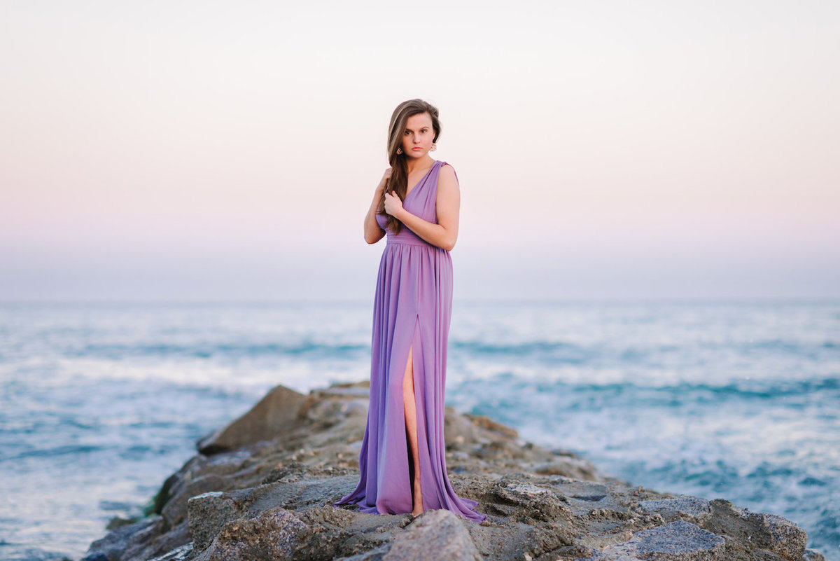 Myrtle Beach Senior Pictures in Maxi Dress for Girls