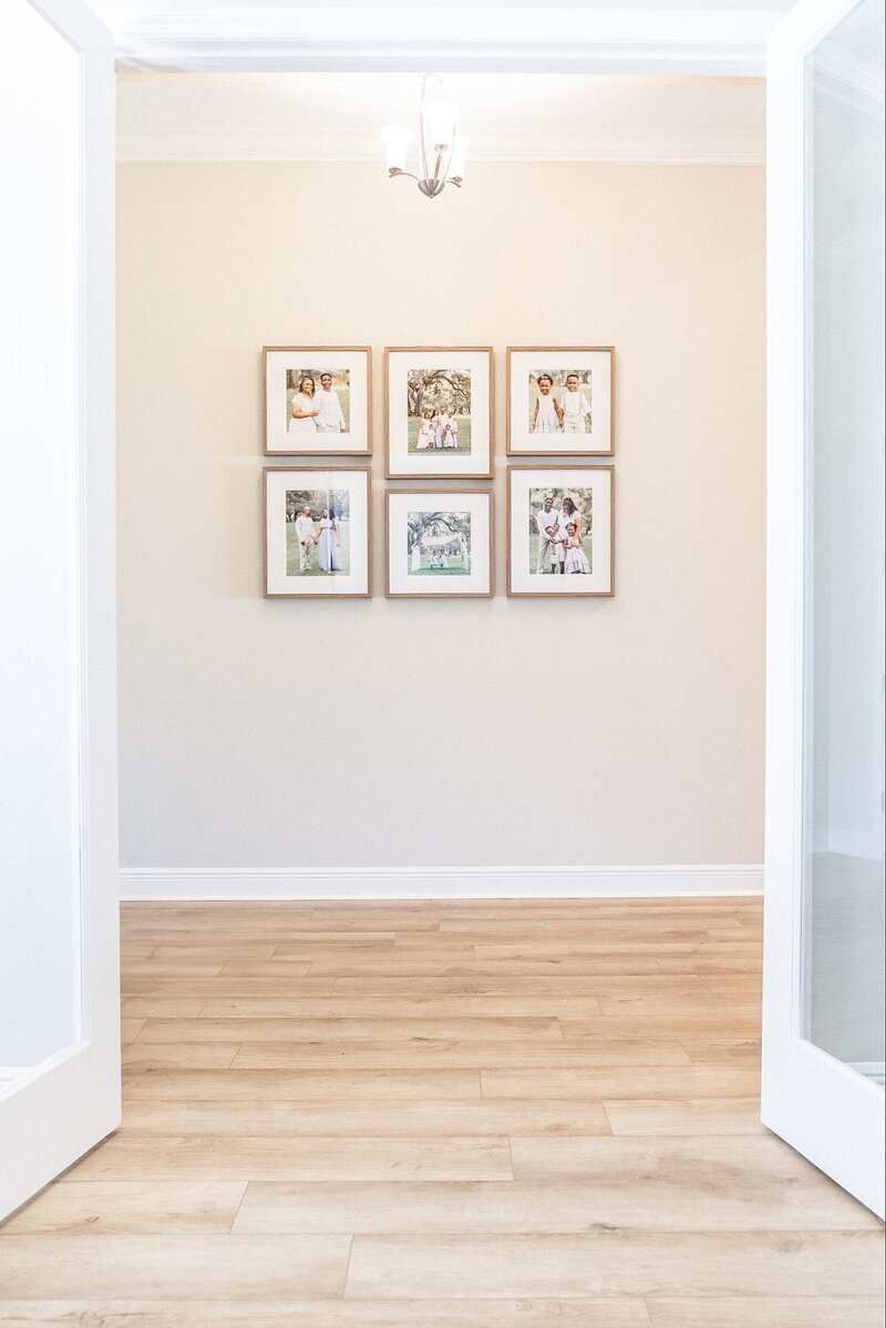 Prints handing on a wall by new jersey portrait photographer
