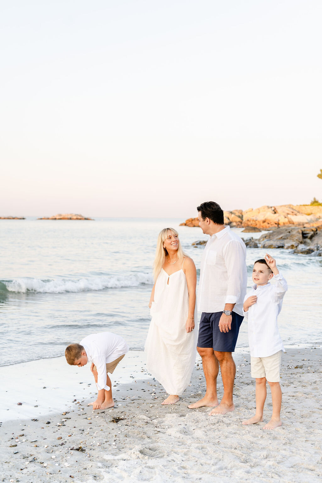 Family fun on the south shore beach