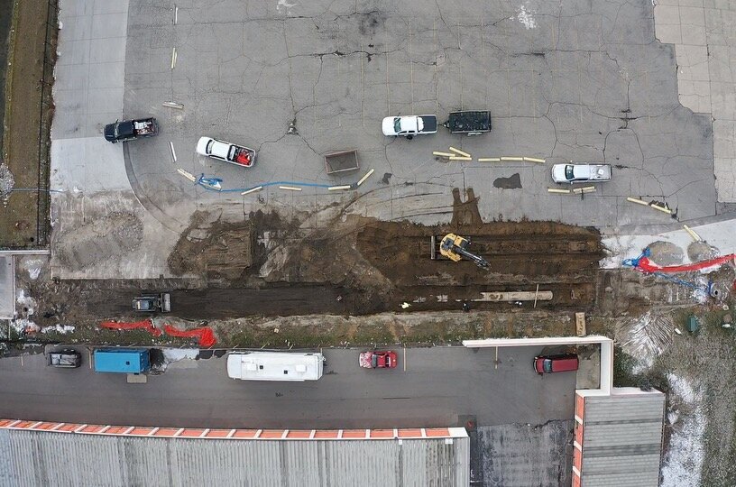 excavation-stormwater-utility-repair-farmer-development-fowlerville-michigan-birdseye
