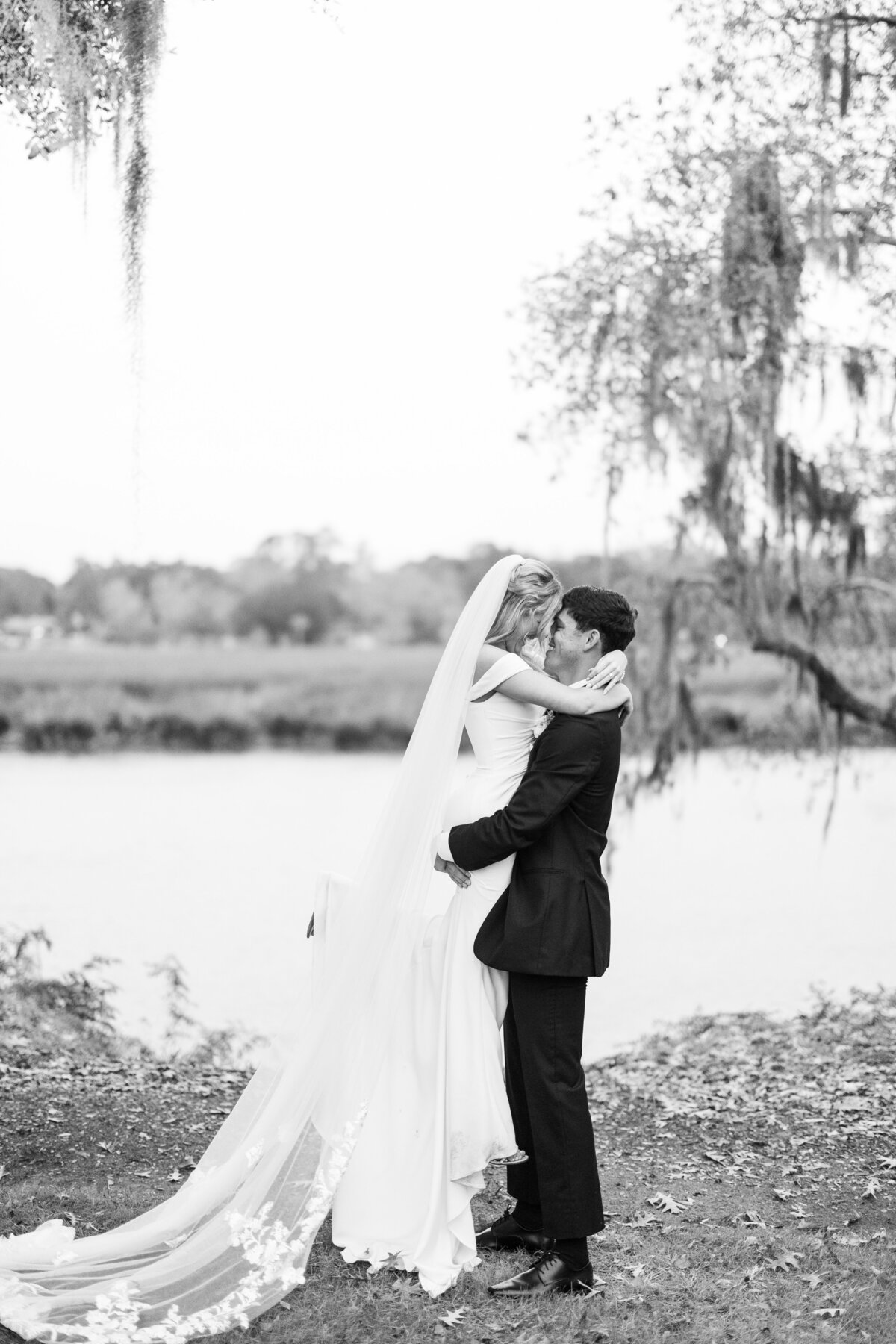 Katherine Horton Photography Sarah & Trey's Wedding Day Bride & Groom Portraits B&W 295