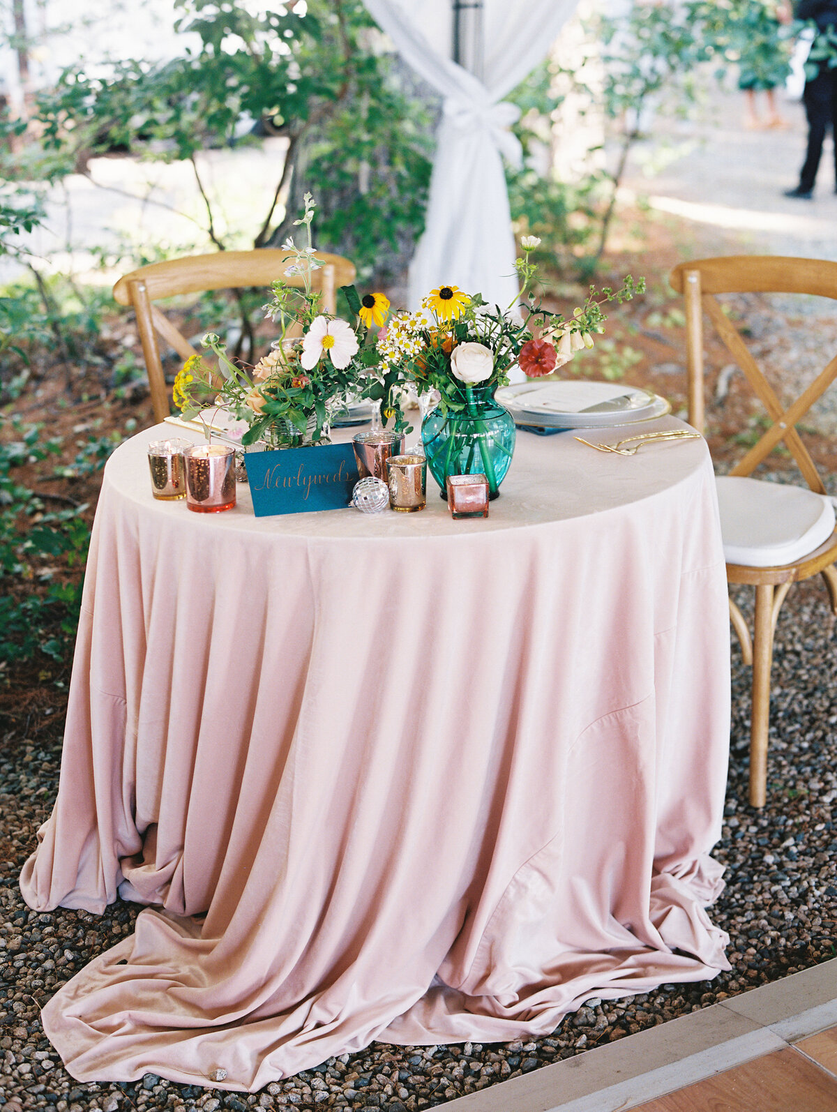 A colorful private lakeside wedding in New Hampshire