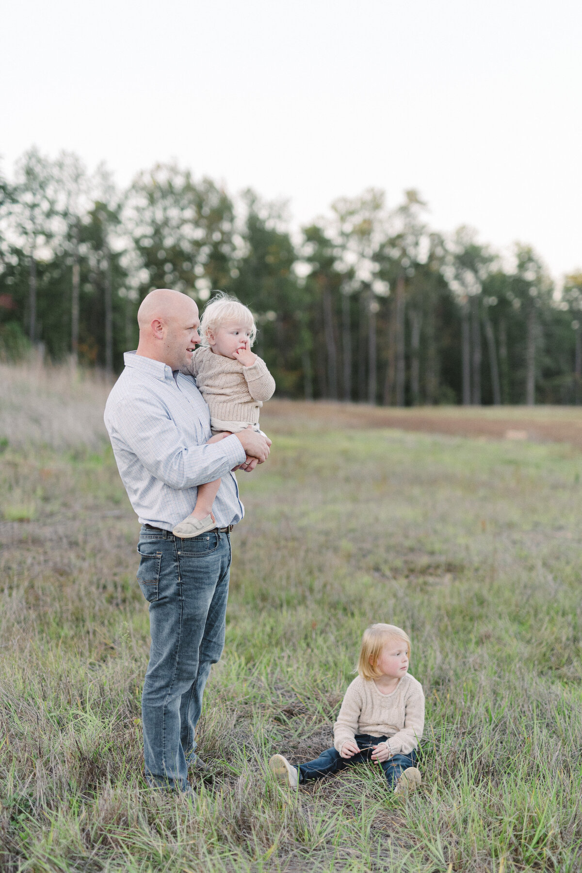 Beautiful family photography of father and sons at Moss Rock in Hoover AL