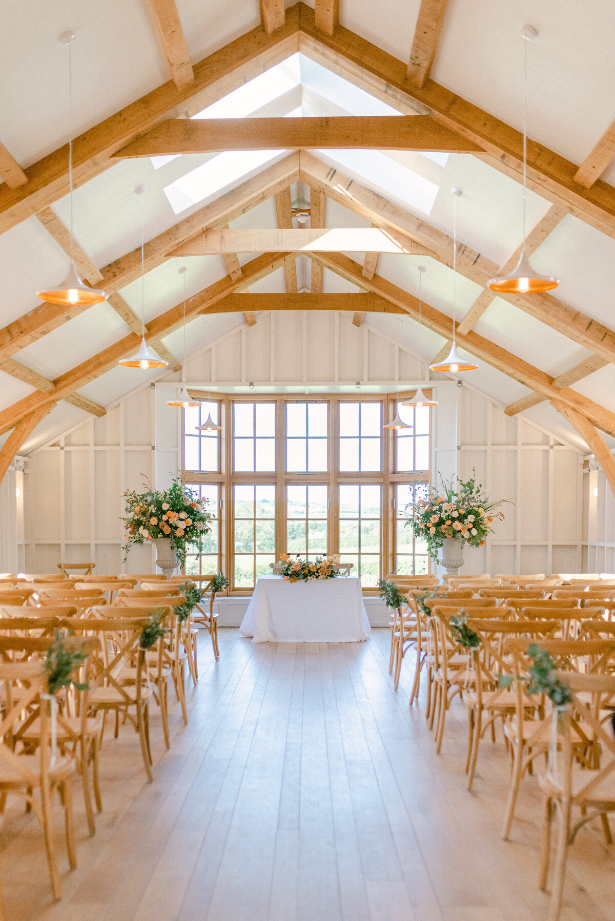 Image of the ceremony room at Hyde House wedding Venue in the cotswold