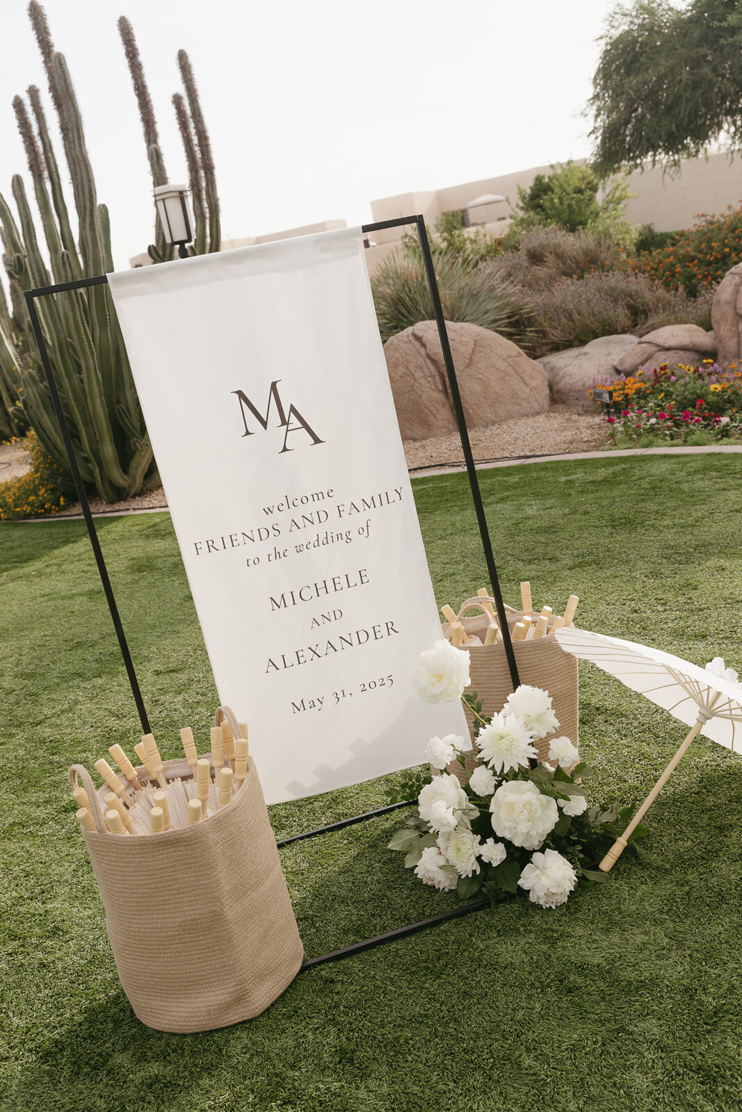 Luxury wedding ceremony in Phoenix styled by Arizona wedding planner  
