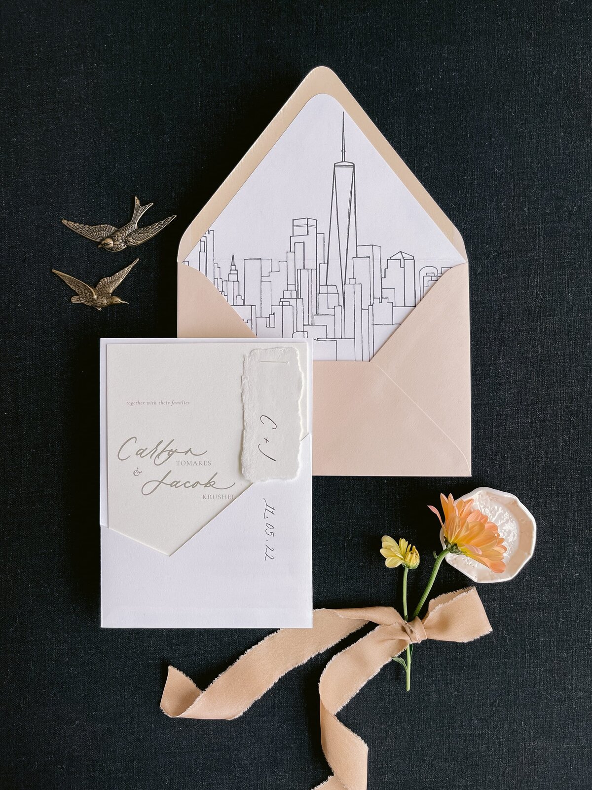 New York City Custom Wedding Invitations | Birdsong Bespoke