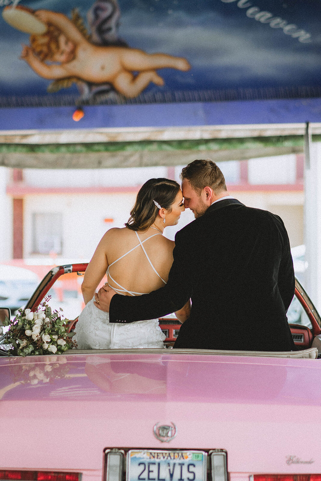 A Little White Chapel Wedding Downtown Las Vegas Elopement Photography Packages Pink Cadilliac-0125