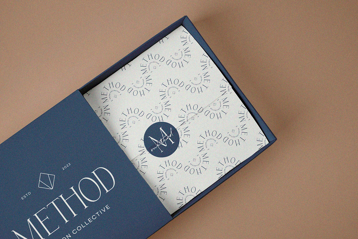 Method Salon logo and brand identity designed to elevate the female-led Grand Rapids salon. Wildspark Creative created professional, cohesive branding highlighting hair care services, style, and sophistication.

Wildspark Creative delivered Method Salon logo, branding, and visual identity. Professional salon branding for female-led Michigan hair care business enhances recognition, conveys expertise, and attracts ideal clients.