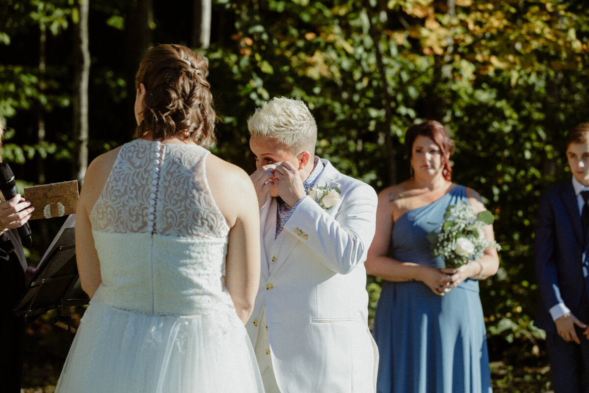 heartfelt lgbtq backyard wedding ceremony
