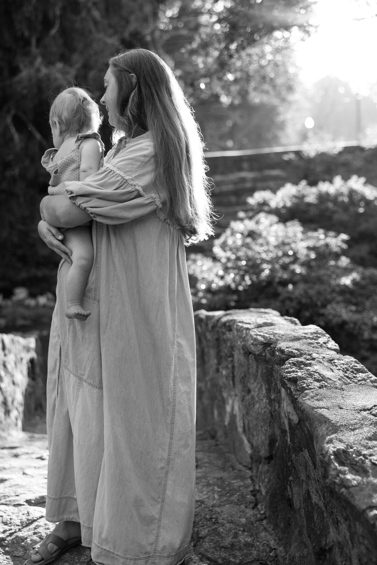 Downtown Greenville Rock quarry garden mommy and me photos