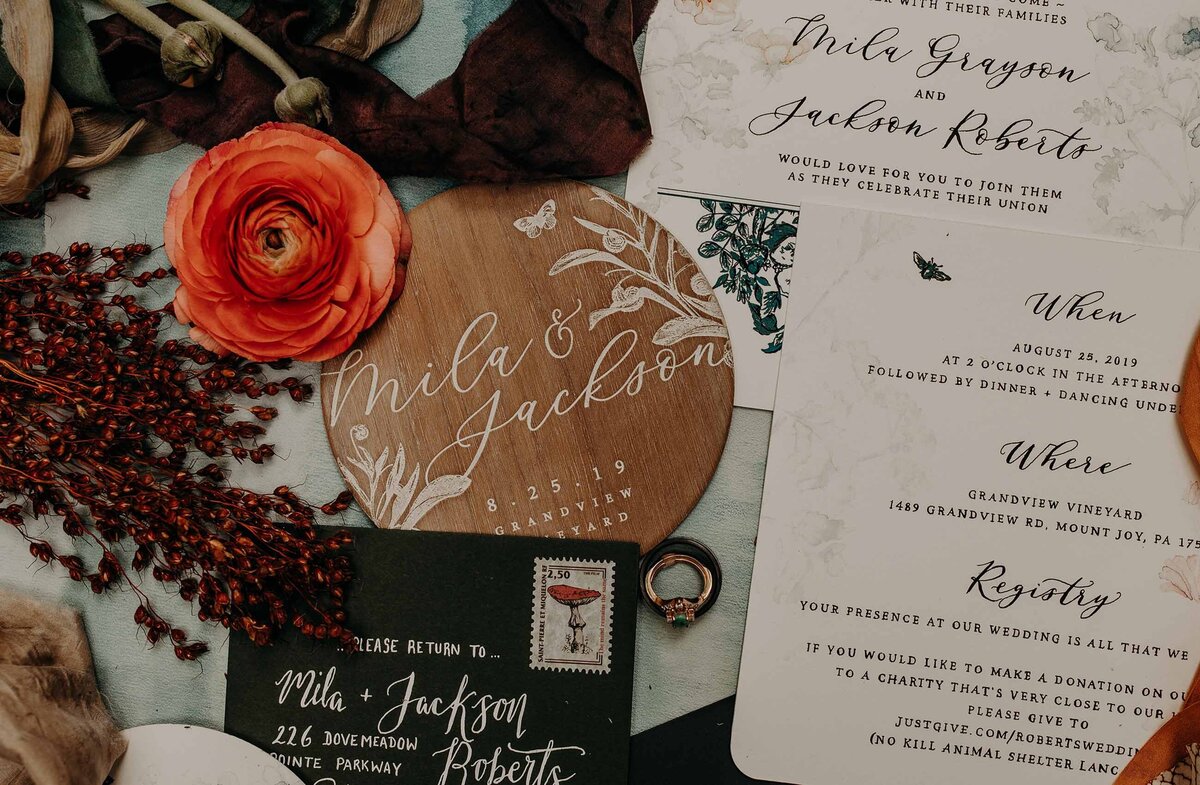 artisan wedding invitations