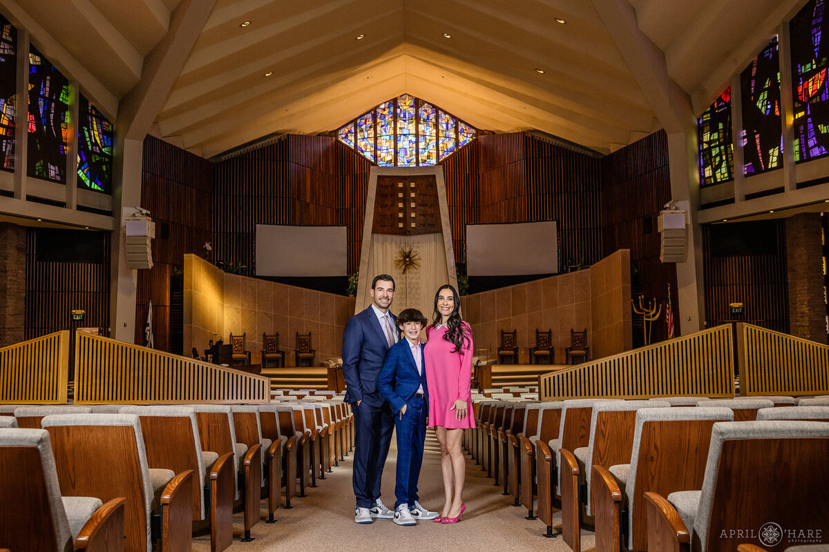 Beautiful Bar Mitzvah Photography in Denver Colorado at Temple Emanuel