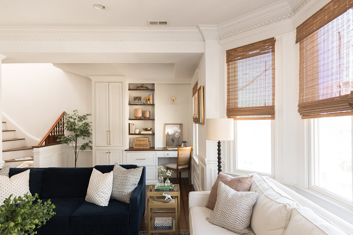 melinda chesson interiors boston living room and desk nook