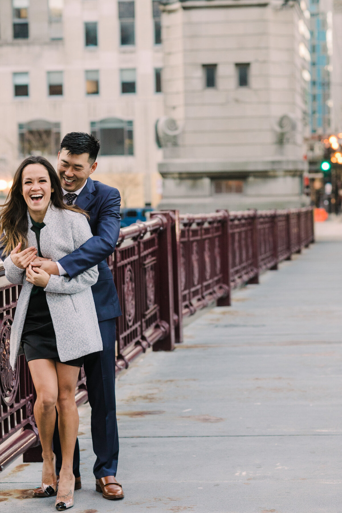 A downtown Chicago engagement session