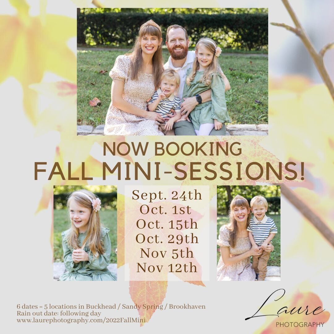 2020 Fall mini-sessions