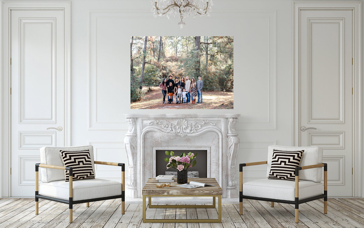 Large canvas family portrait