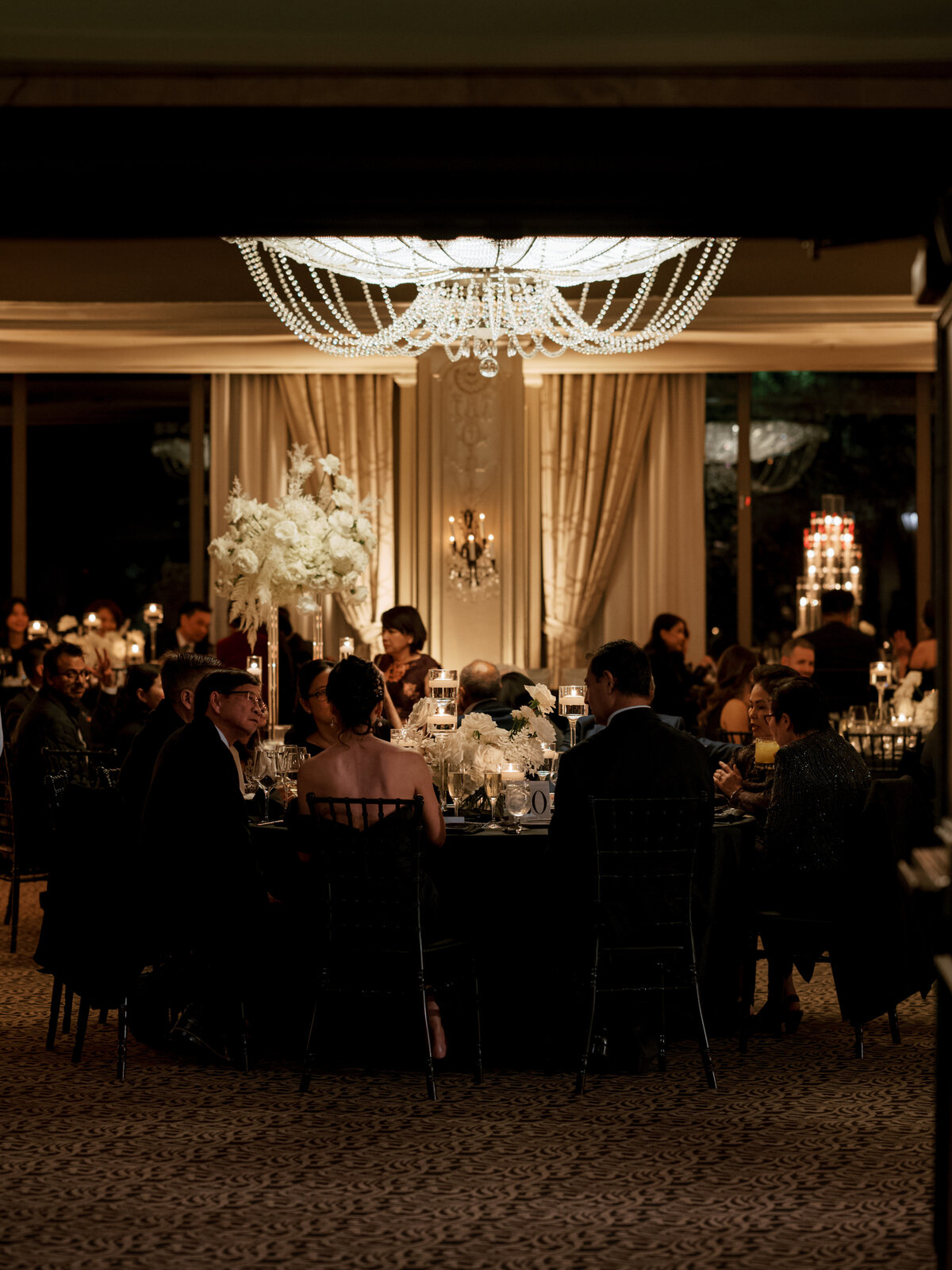 A photo of the wedding reception at the Hotel Zaza wedding in Houston.