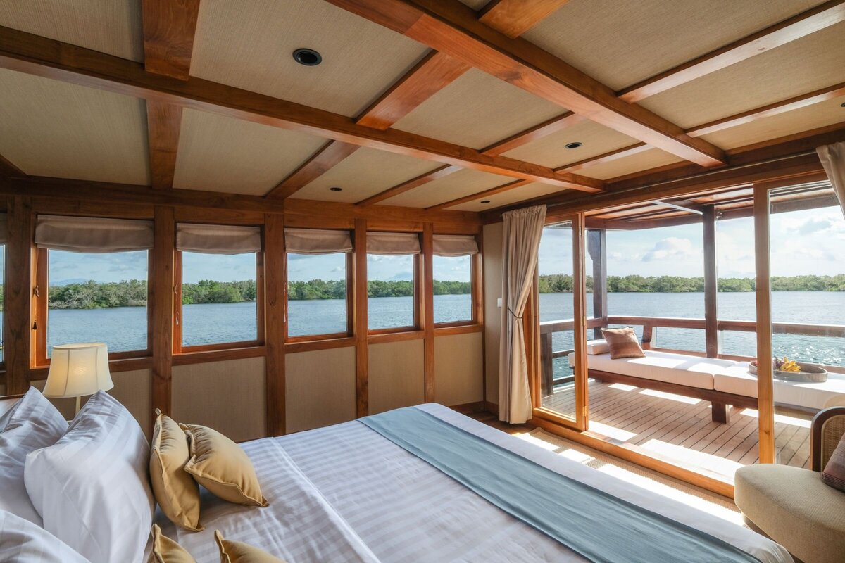 Celestia Luxury Yacht Charter Indonesia Owners Cabin Terrace