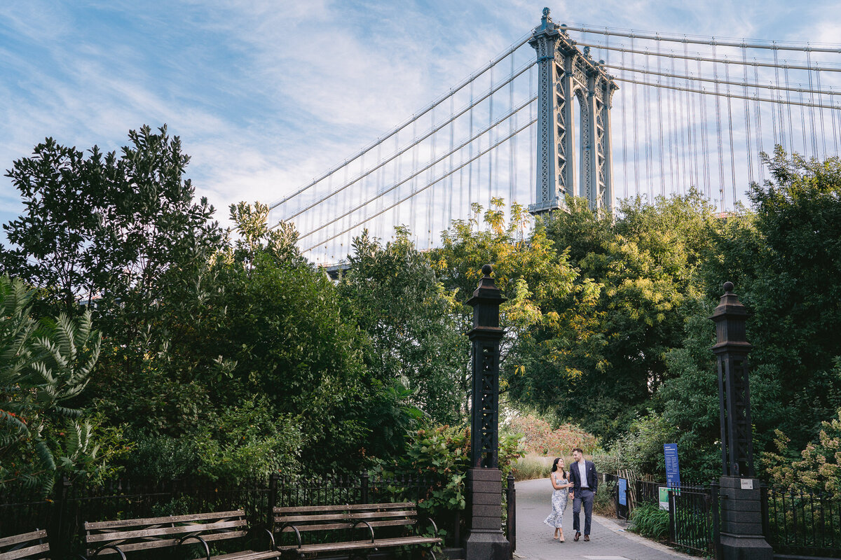 new york engagement session taken at dumbo