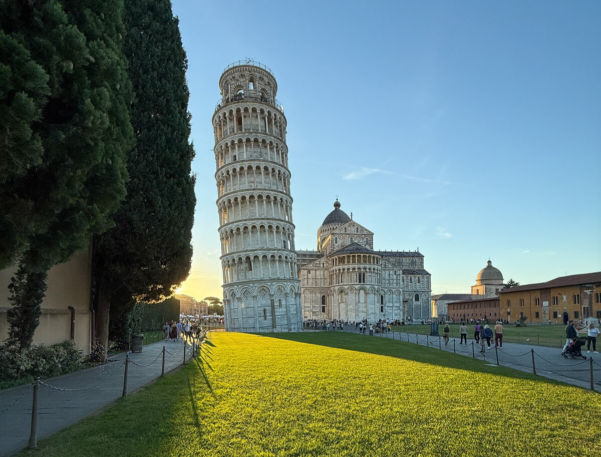 The Leaning Tower of Pisa and Cathedral in Pisa, Italy