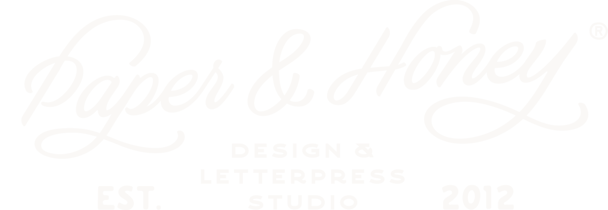 Logo for Paper & Honey, a design and letterpress studio
