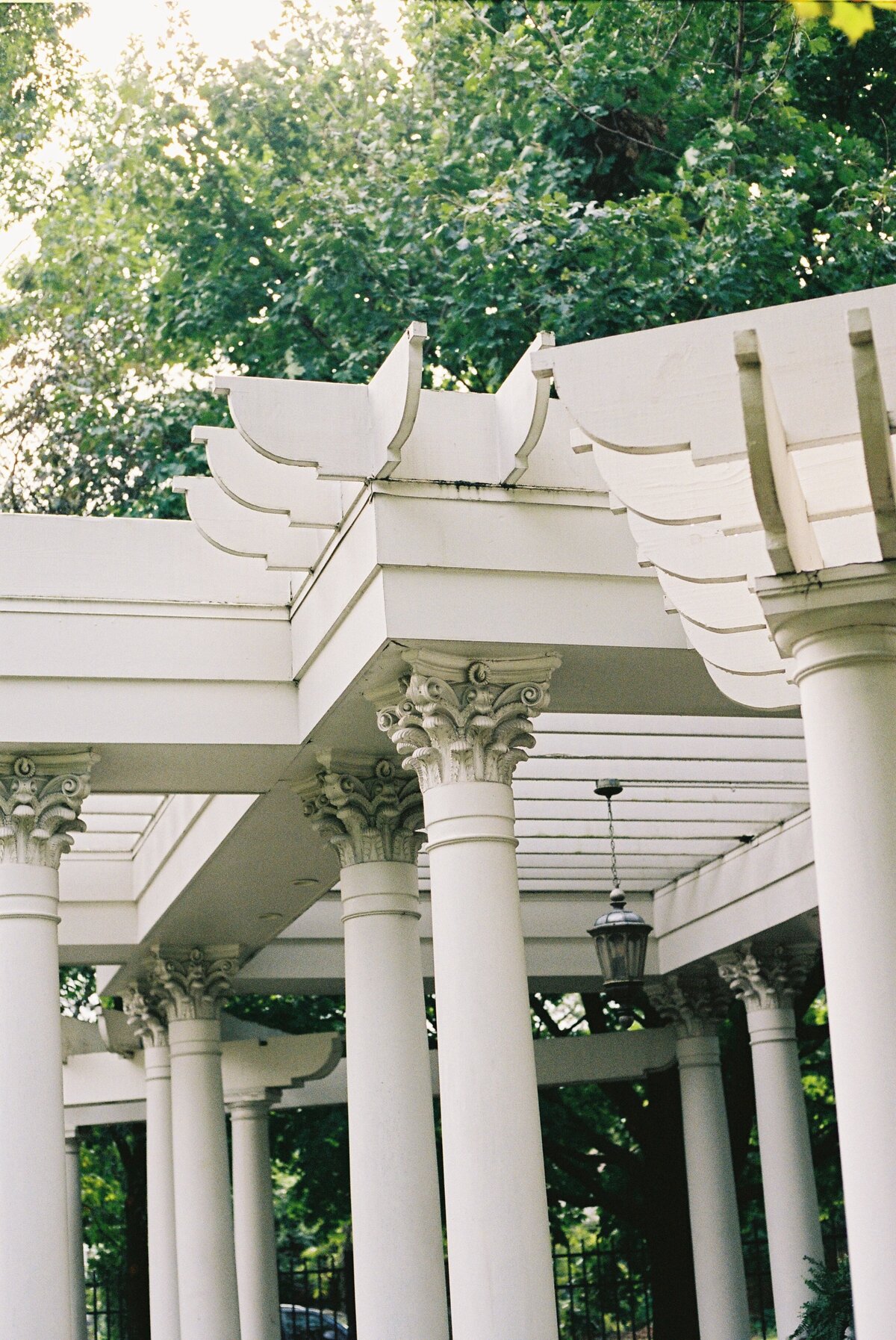 beautiful pillars at wedding venue