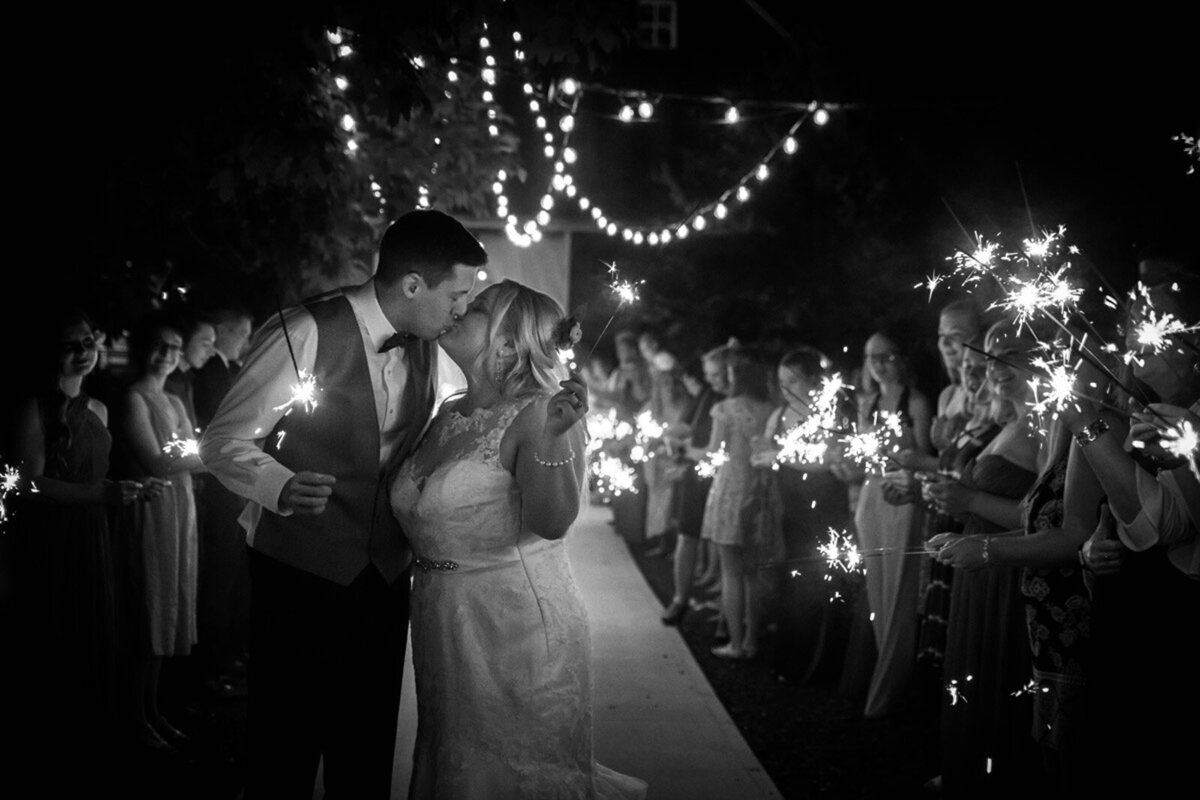 Indiana-wedding-photography-bride-groom-kiss-sparkler-exit
