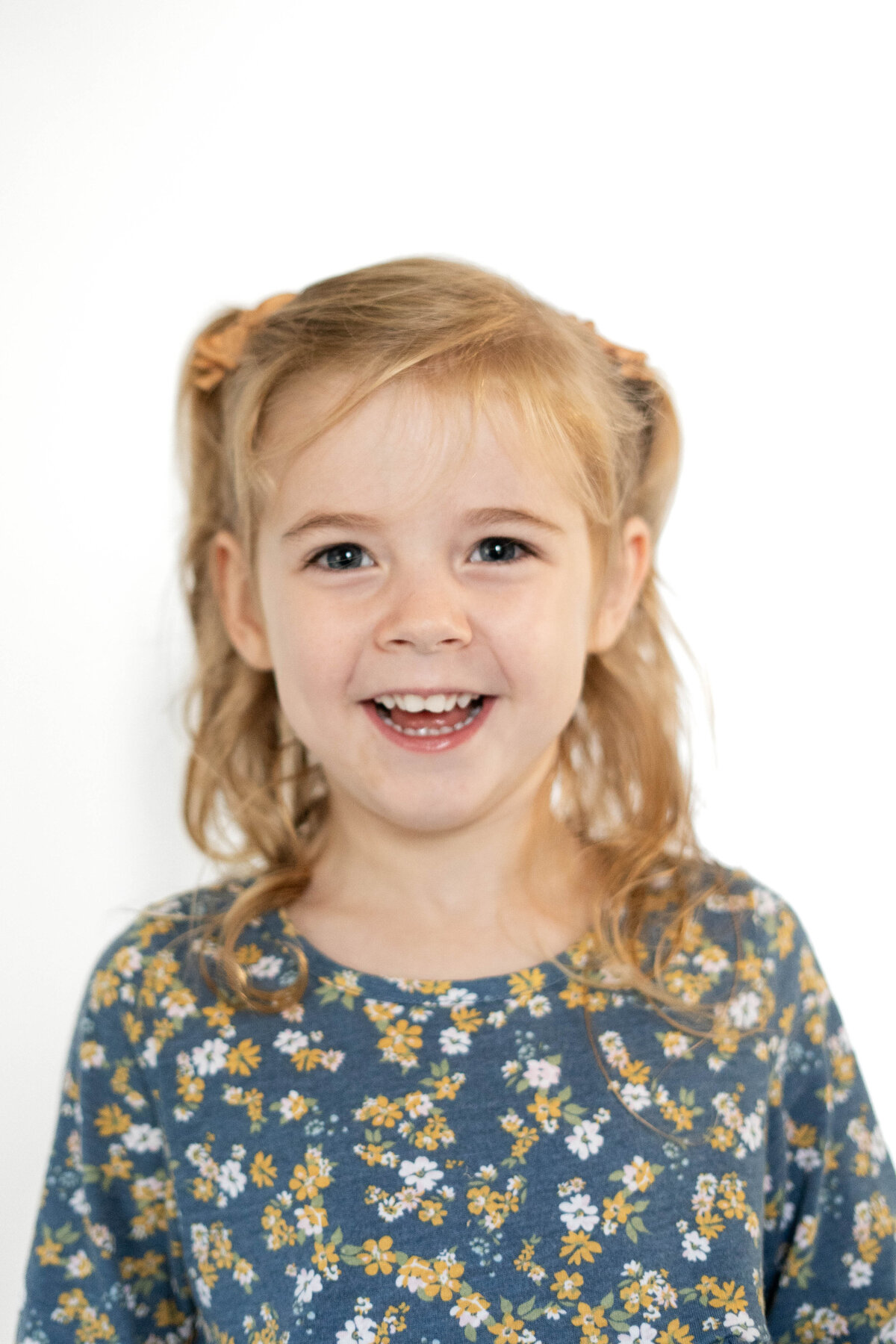 Preschool Photo of toddler girl in floral shirt