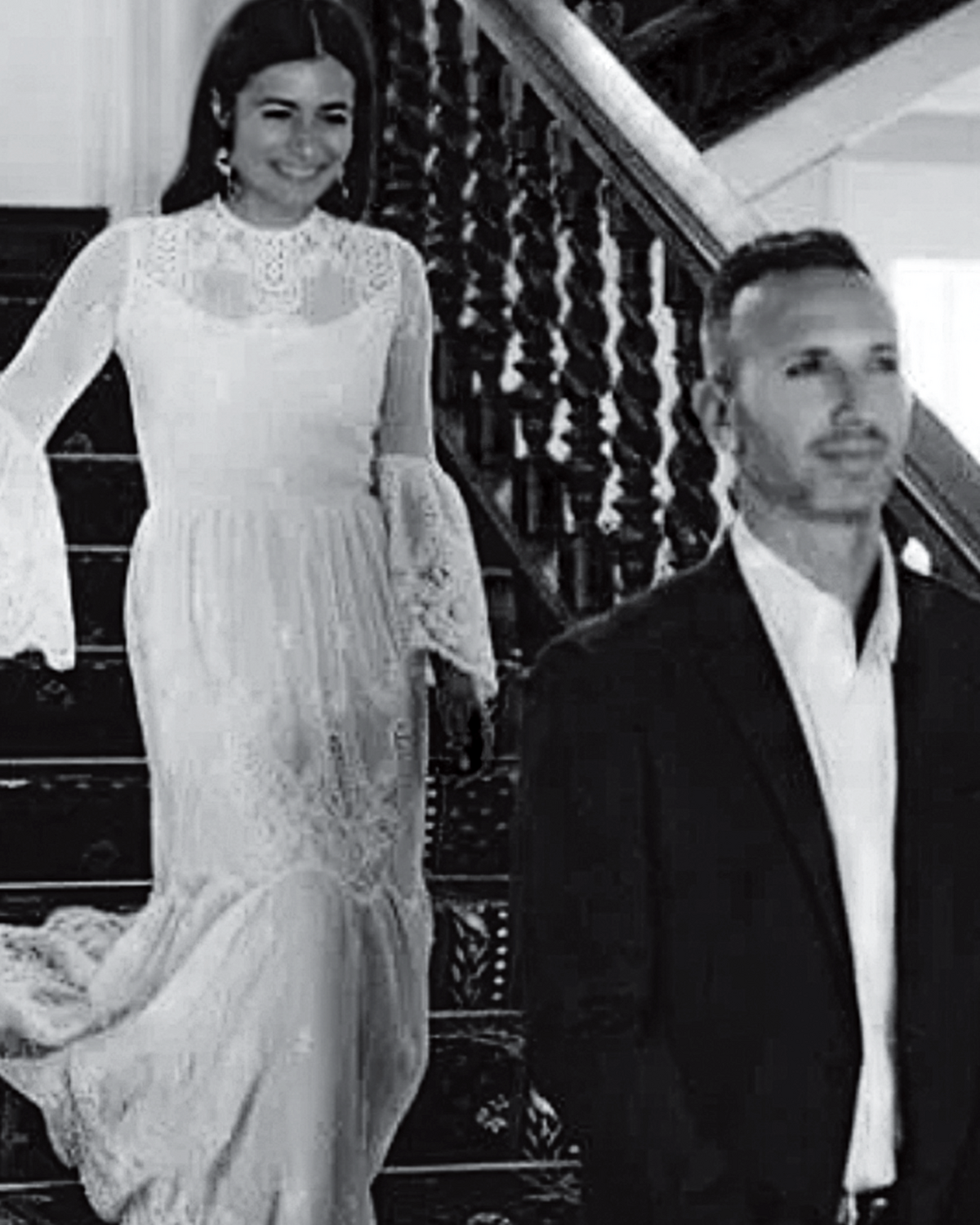 wedding dress bw