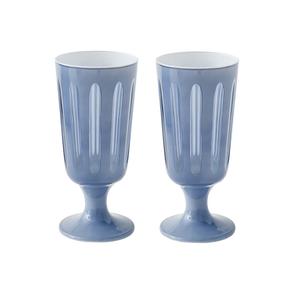 Blue glassware