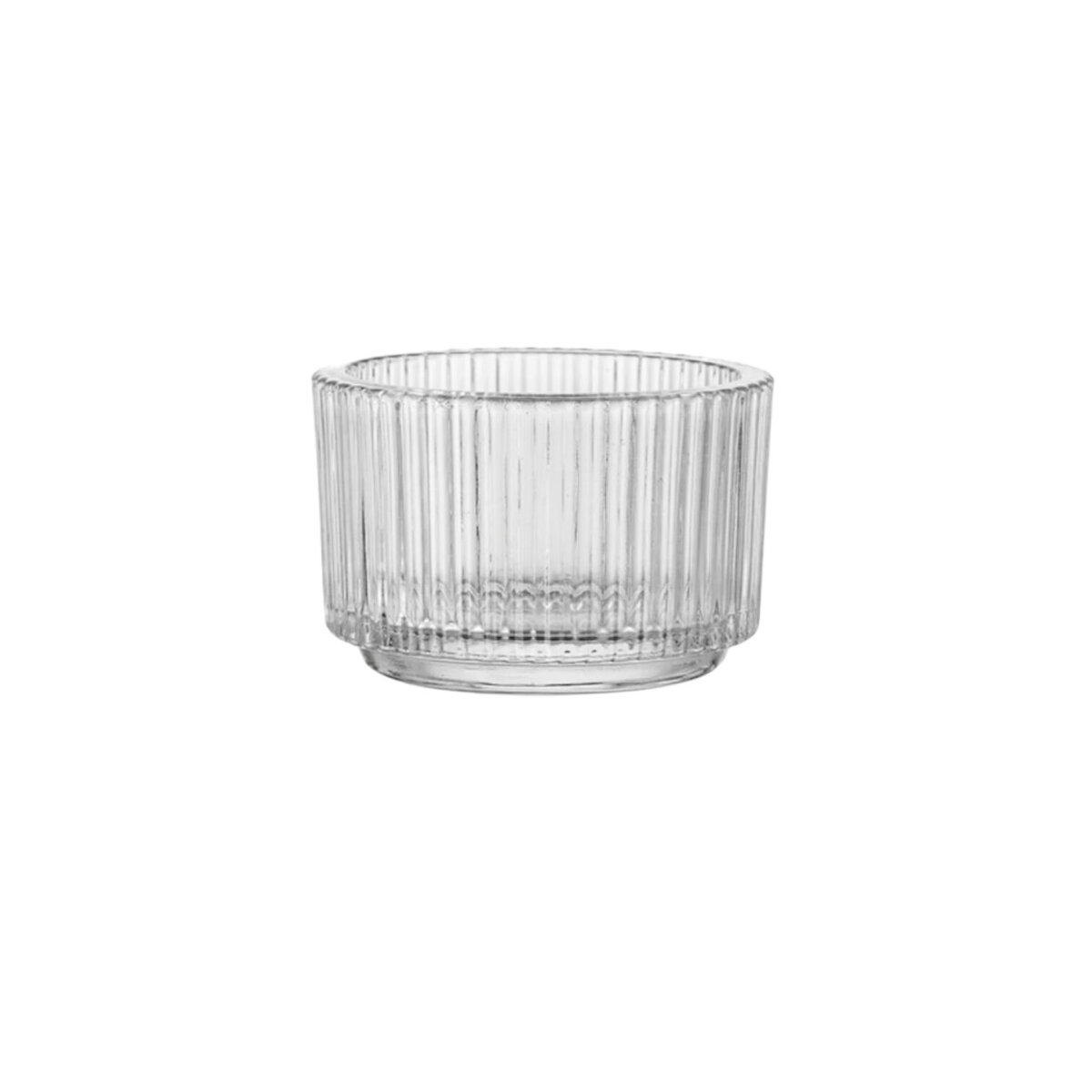 clear ribbed votives