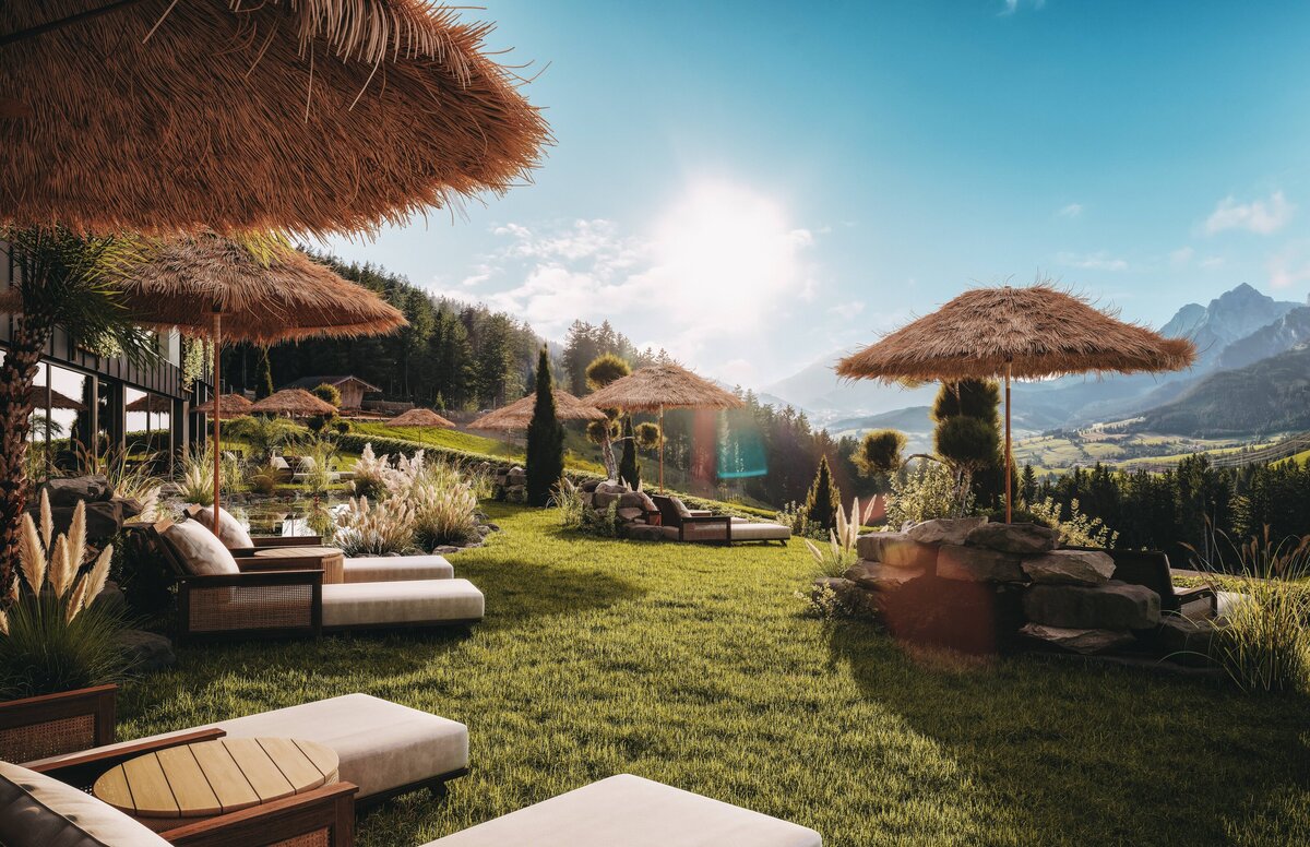 Architekturvisualisierung Jufenalm Garten