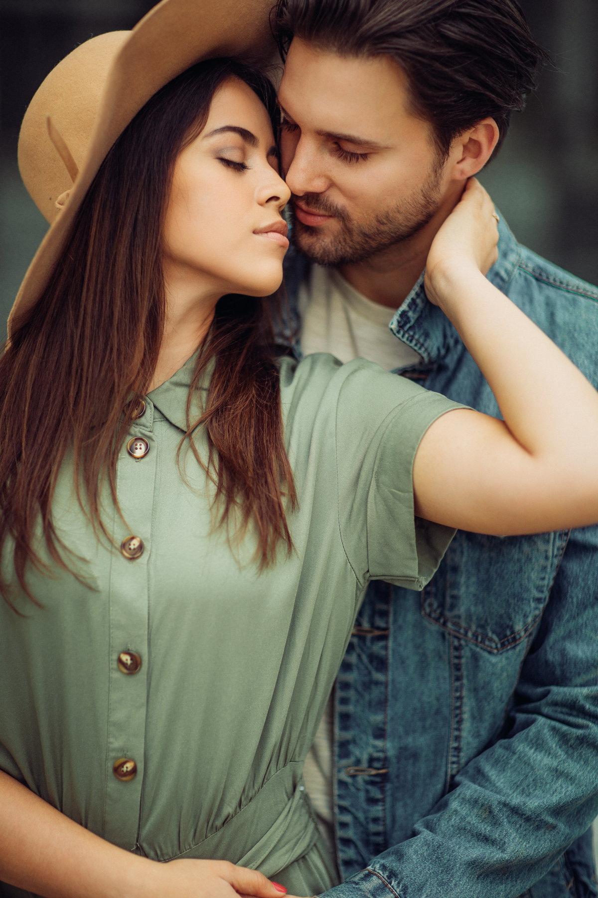 Close Up Photography Of Newly Engaged Couple