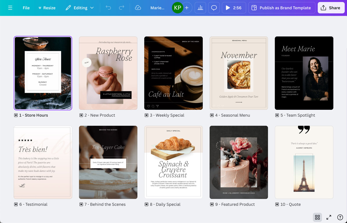 kimberly showit website template for coaches, course creators, and service providers