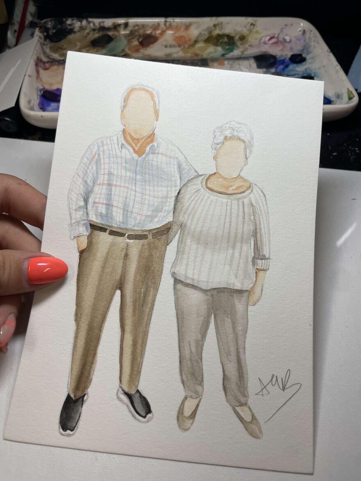 Live Guest Portrait - Elder Couple 