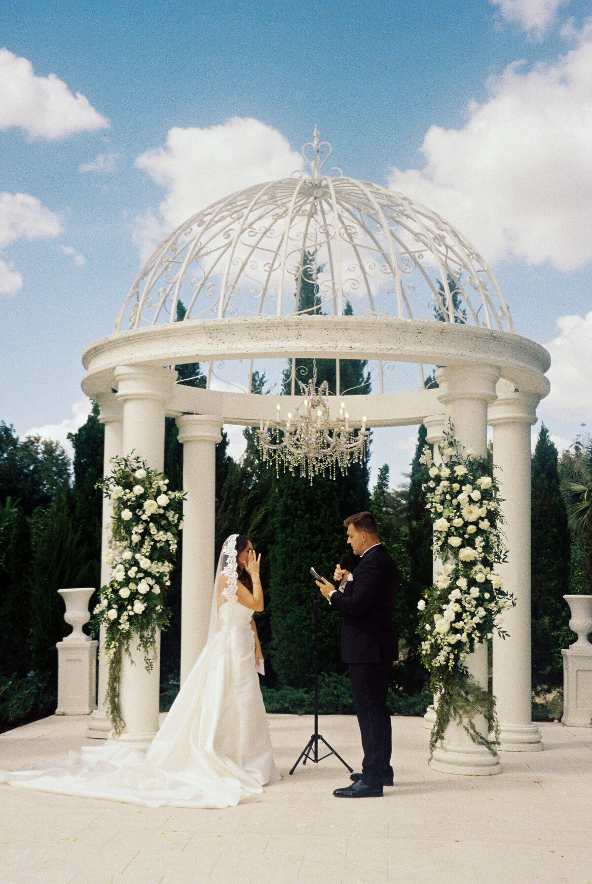Ceremony shot on 35mm film at La Casa Toscana