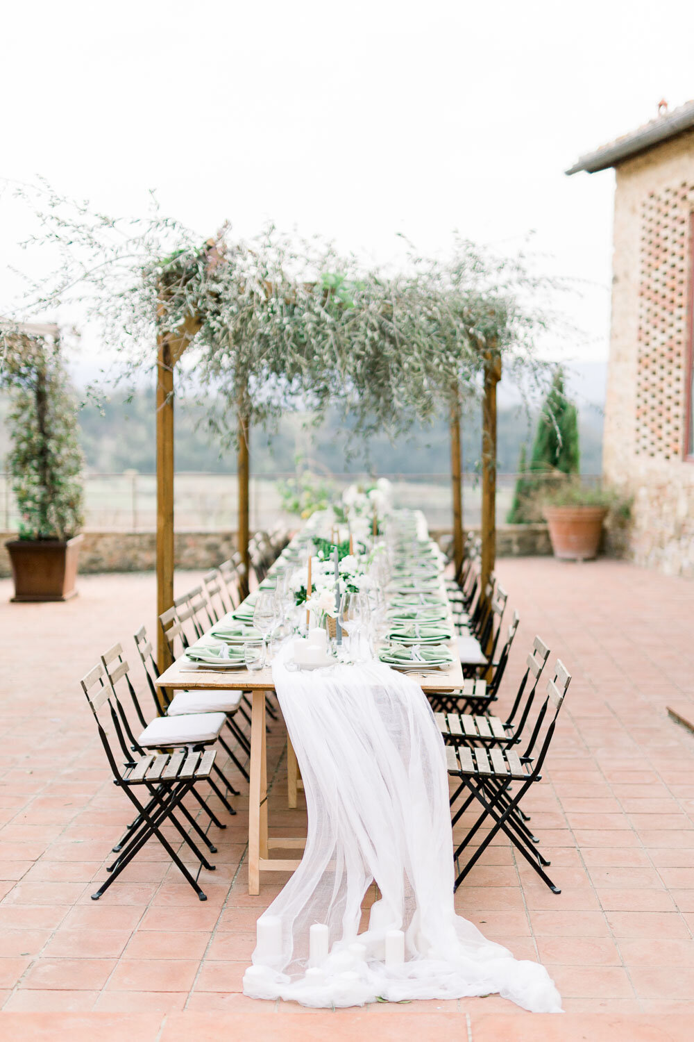 Tuscany wedding reception table inspiration