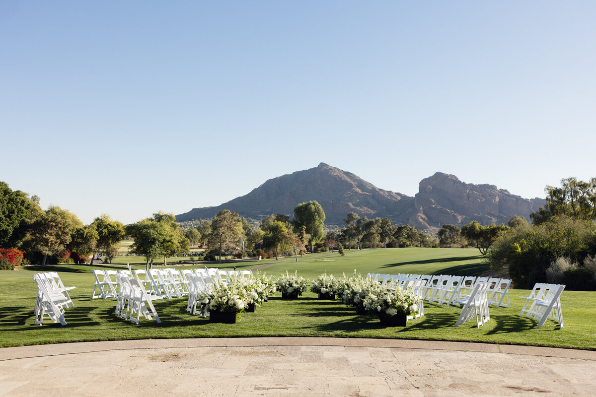 Wedding ceremony setup in Arizona